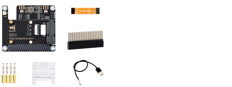 Waveshare PCIe auf MiniPCIe Adapter für Raspberry Pi 5, kompatibel mit MiniPCIe