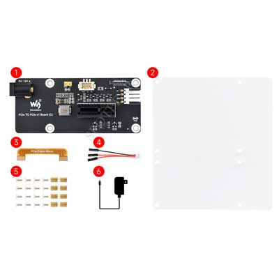 Raspberry Pi 5 PCIe FFC Connector to Standard PCIe x1 Slot (C) Expansion Board