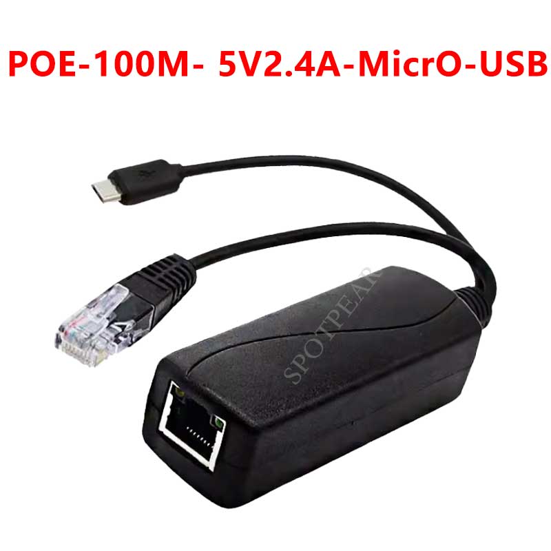 Industrial Gigabit PoE Splitter Options Type-C/DC/Micro For Raspberry Pi/WebCamera/WirelessAP