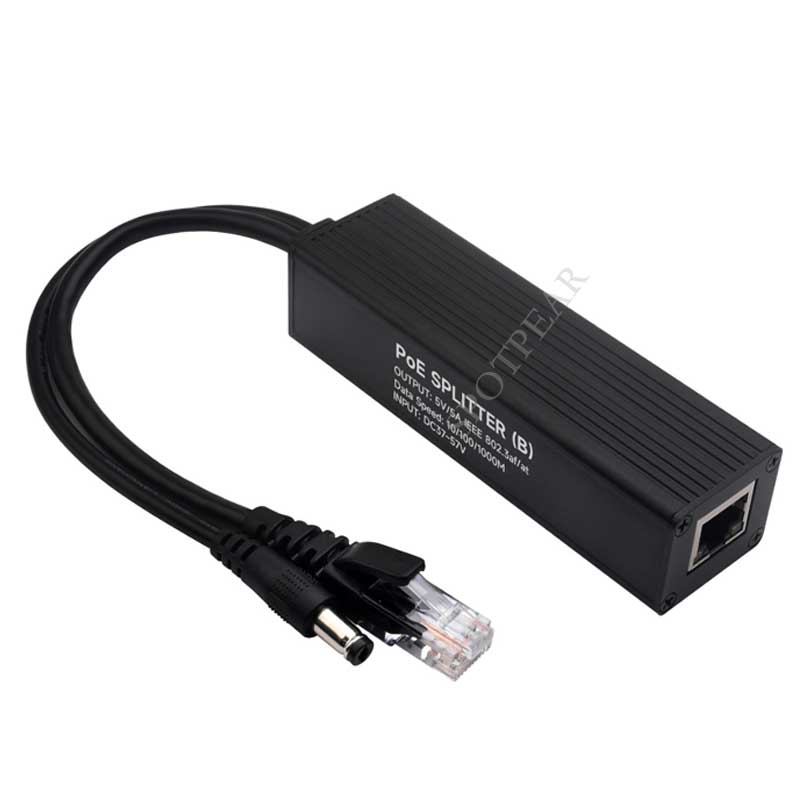 Industrial Gigabit PoE Splitter Options Type-C/DC/Micro For Raspberry Pi/WebCamera/WirelessAP