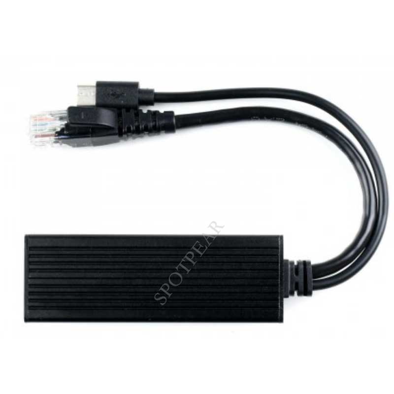 Industrial Gigabit PoE Splitter Options Type-C/DC/Micro For Raspberry Pi/WebCamera/WirelessAP