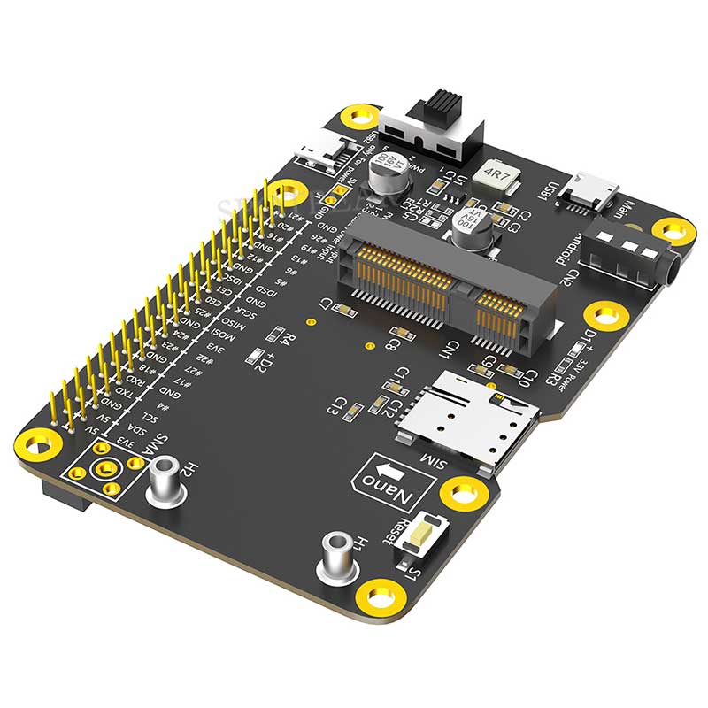 Raspberry Pi 3G/4G/LTE HAT Mini PCIe For Samsung ARTIK /Rock64 /Asus Tinker /Latte Panda