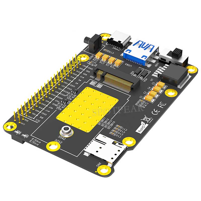 Raspberry Pi M.2 4G/5G & LTE HAT GSM/GPRS/EDGE For RM500/SIM8200/GM800 For Samsung ARTIK /Rock64 /Asus Tinker /Latte Panda