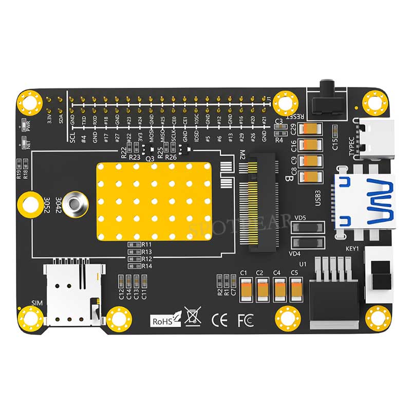 Raspberry Pi M.2 4G/5G & LTE HAT GSM/GPRS/EDGE For RM500/SIM8200/GM800 For Samsung ARTIK /Rock64 /Asus Tinker /Latte Panda