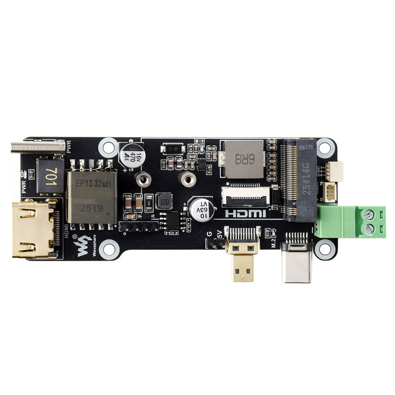 Raspberry Pi 5 Multi functional ETH POE Power Adapter Board PCIe to M.2 NVMe SSD
