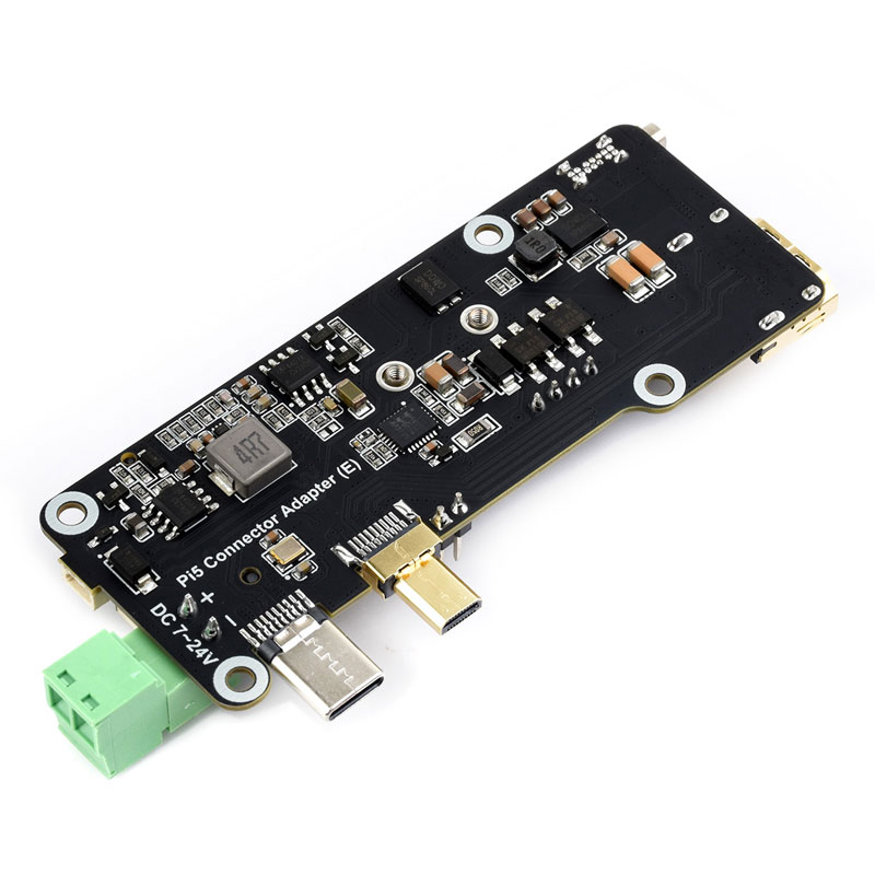 Raspberry Pi 5 Multi functional ETH POE Power Adapter Board PCIe to M.2 NVMe SSD