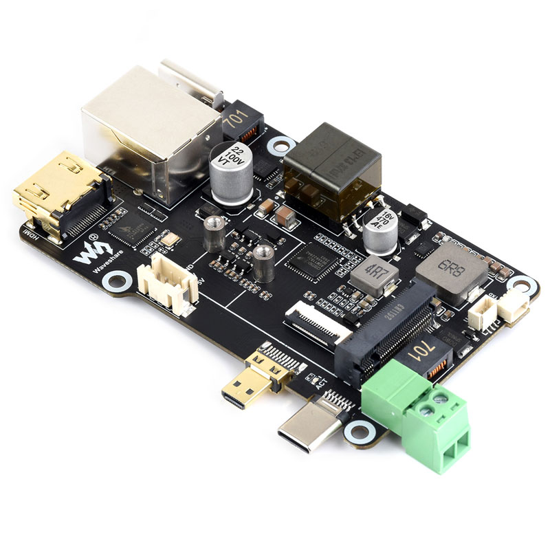 Raspberry Pi 5 PCIe to M.2 NVME SSD Multi Function Adapter Board PoE Ethernet Power over RJ45 Ethernet Driver-Free