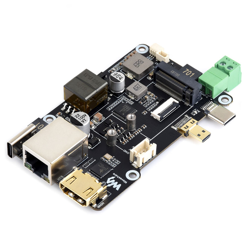 Raspberry Pi 5 PCIe to M.2 NVME SSD Multi Function Adapter Board PoE Ethernet Power over RJ45 Ethernet Driver-Free