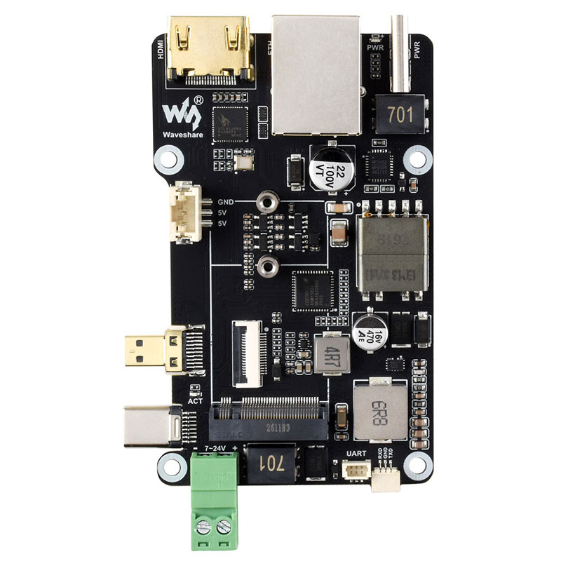 Raspberry Pi 5 PCIe to M.2 NVME SSD Multi Function Adapter Board PoE Ethernet Power over RJ45 Ethernet Driver-Free
