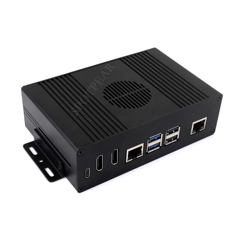 Raspberry Pi 5 Box Case Ki-A PCIe to RJ45 Gigabit Ethernet All Ports To Pi's USB Side