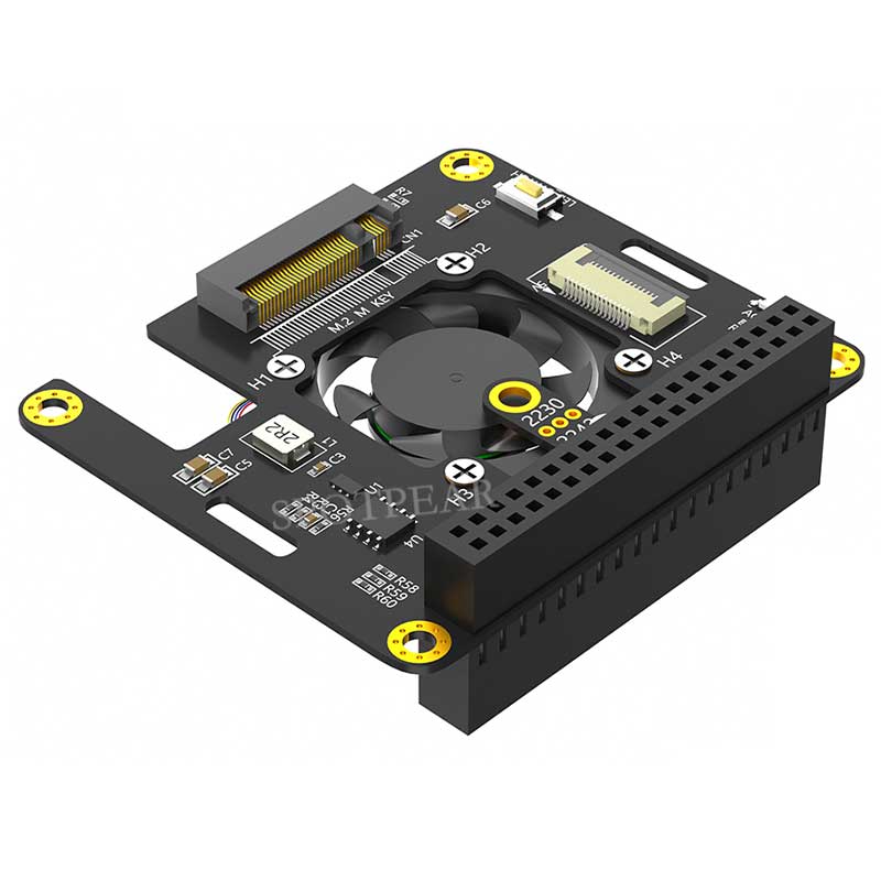 Raspberry Pi 5 PCIe to M.2 NVMe SSD Hat 3in1 With Fan 2230 2242