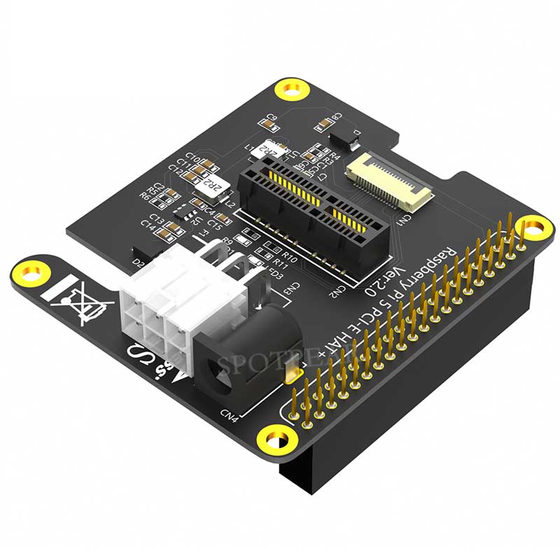 Raspberry Pi 5 PCIe FFC Connector to Standard PCIe x1 Slot Expansion Board