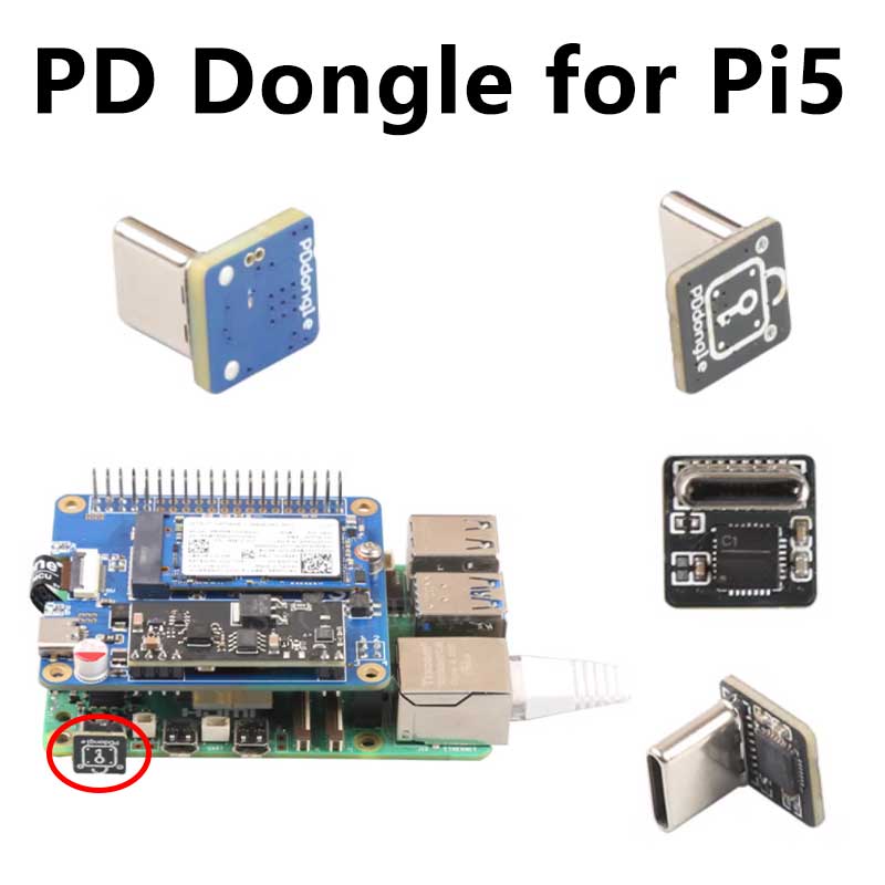 Raspberry Pi 5 TYPEC PD Dongle Power Adapter Trigger Activation To Solve UPS/POE GPIO Power Non-PD-Power system error warning