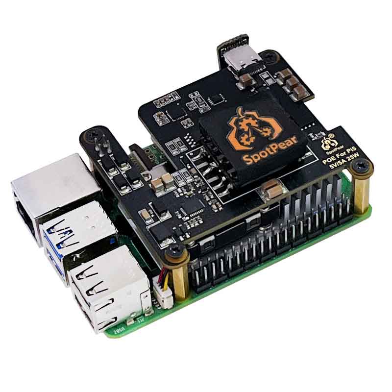 Raspberry Pi 5 POE With PD Trigger Activation Type C Power Over Ethernet 802.3af/at For Pi5
