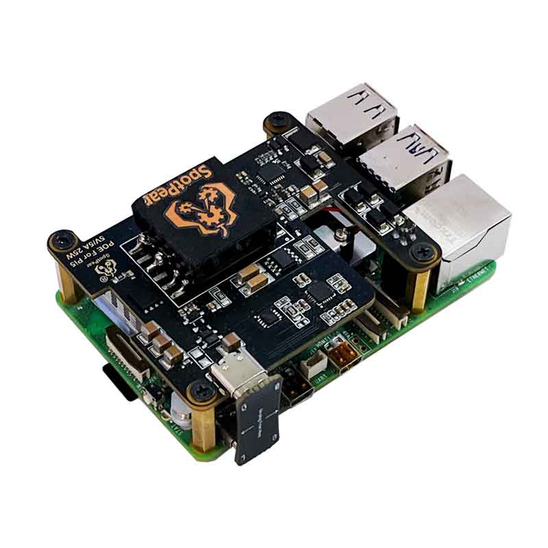 Raspberry Pi 5 POE With PD Trigger Activation & Active Cooler & PCIe-M.2-NVMe-SSD Type C Power Ether