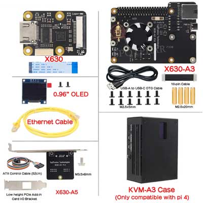 KVM-A3 Raspberry Pi 4 based KVM Operation and maintenance of Over IP Server HDMI-compatible to CSI