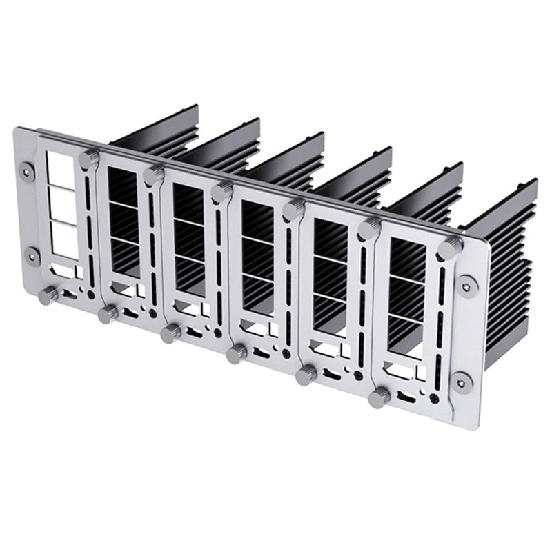 Raspberry Pi 4/5 PiRack-M6F Cluster Kit Data Center Multi-Node Server 10-inch Aluminum Alloy 2U Height
