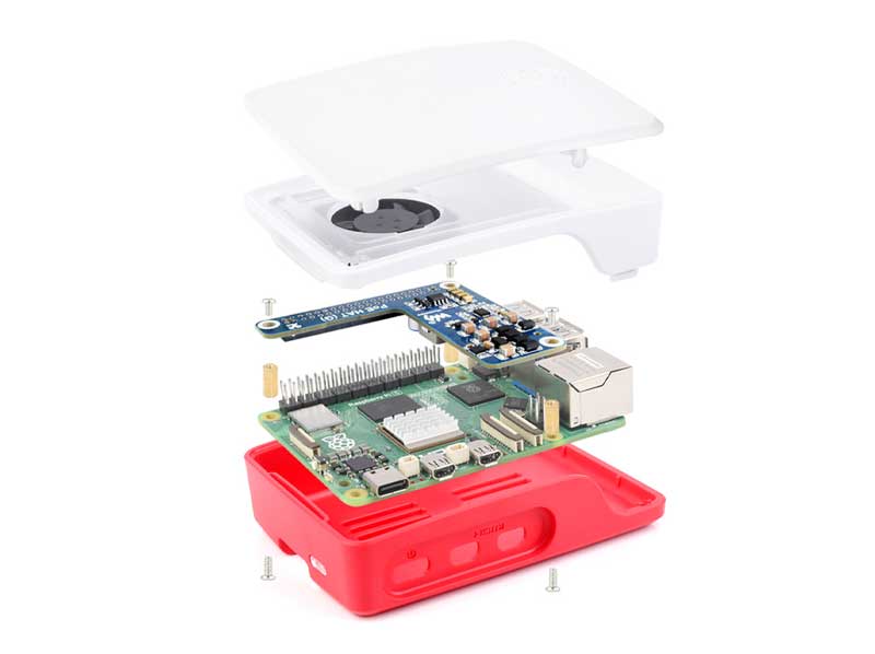 Carte PoE (Power Over Ethernet) Waveshare Pour Raspberry Pi 5 / CM 5 - Sortie 5V 5A - Conforme 802.3af/at