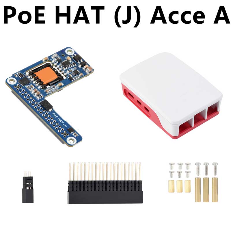 Raspberry Pi 5 PoE MINI HAT (J) 5V/5A Power over RJ45 Ethernet 802.3af/at Moudle for Pi5/CM5