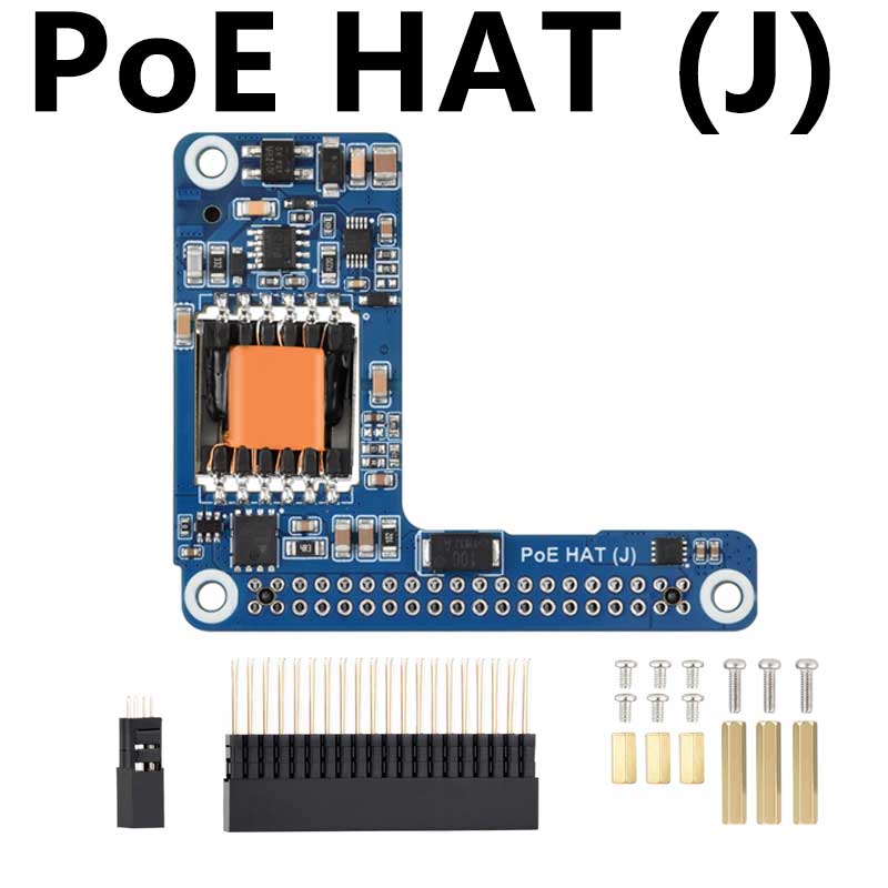 Raspberry Pi 5 PoE MINI HAT (J) 5V/5A Power over RJ45 Ethernet 802.3af/at Moudle for Pi5/CM5