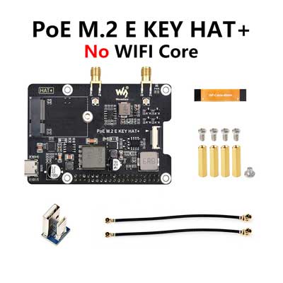 Raspberry Pi 5 POE PCIe To M.2 E KEY NGFF WIFI7 WIFI6 For BE200/AX210/AX200/RTL8822CE