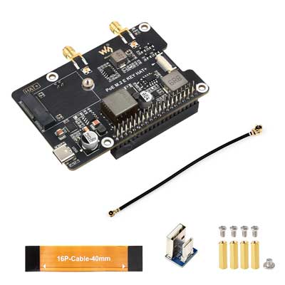 Raspberry Pi 5 POE PCIe To M.2 E KEY NGFF WIFI7 WIFI6 For BE200/AX210/AX200/RTL8822CE