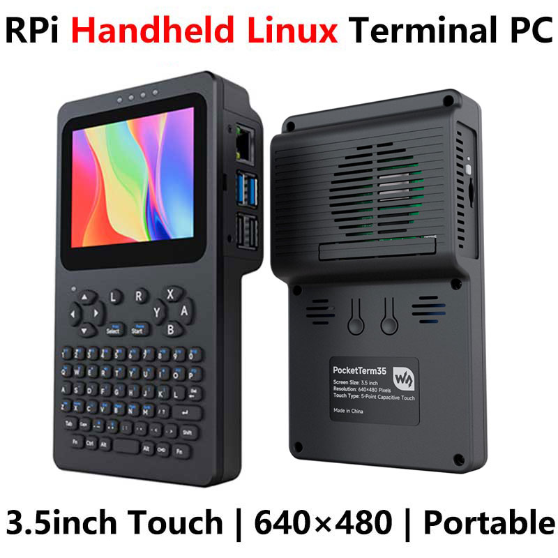 Raspberry Pi Handheld Linux Terminal 3.5inch TouchScreen 640x480 Portable Development