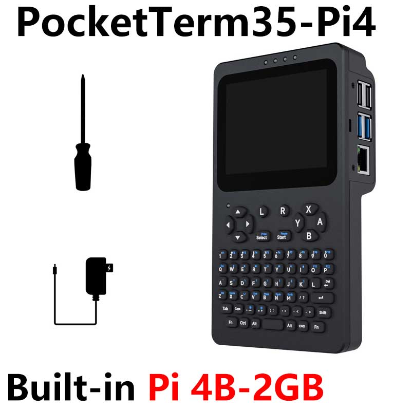 Raspberry Pi Handheld Linux Terminal 3.5inch TouchScreen 640x480 Portable Development