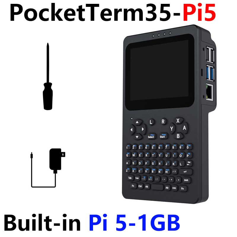 Raspberry Pi Handheld Linux Terminal 3.5inch TouchScreen 640x480 Portable Development