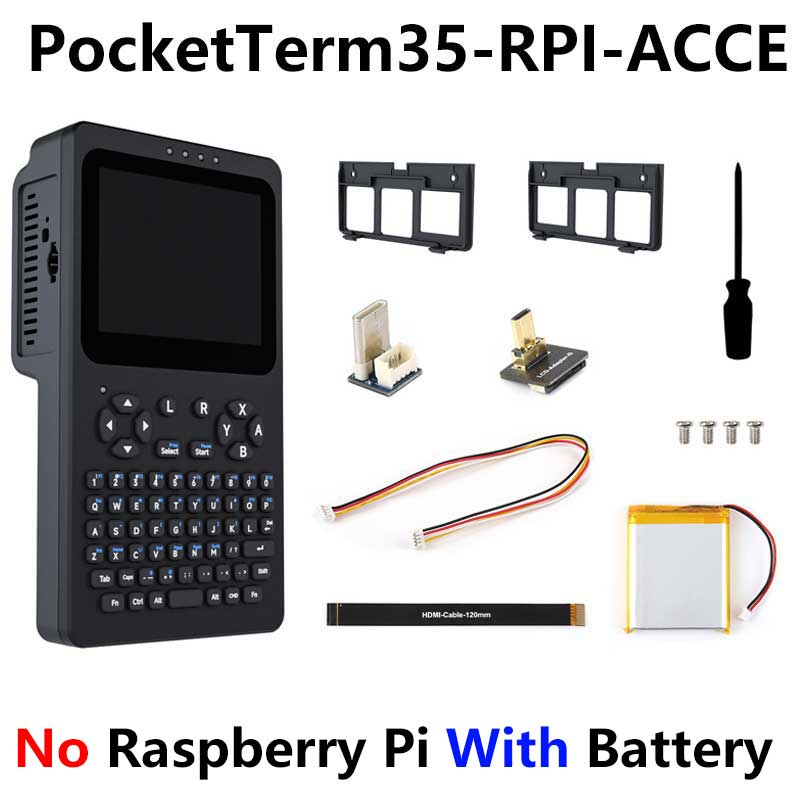 Raspberry Pi Handheld Linux Terminal 3.5inch TouchScreen 640x480 Portable Development