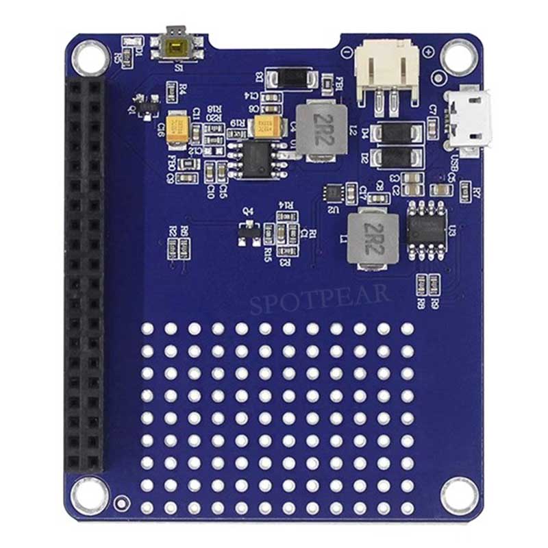 Raspberry Pi 4/5 UPS Uninterruptible Power Supply HAT Lithium Battery Module