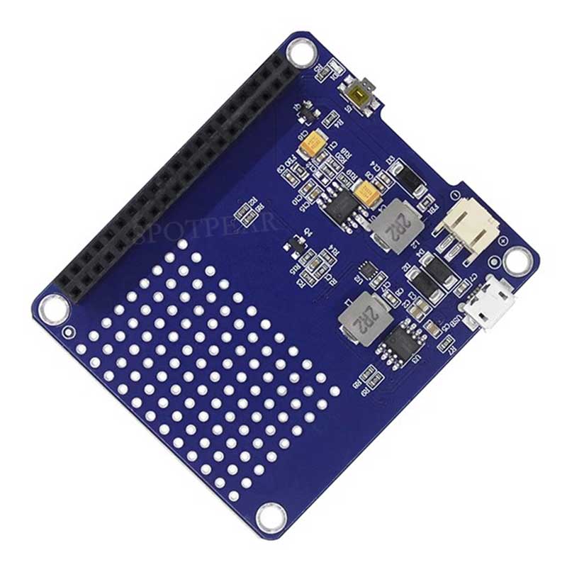 Raspberry Pi 4/5 UPS Uninterruptible Power Supply HAT Lithium Battery Module