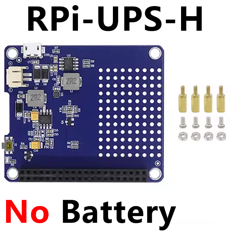 Raspberry Pi 4/5 UPS Uninterruptible Power Supply HAT Lithium Battery Module