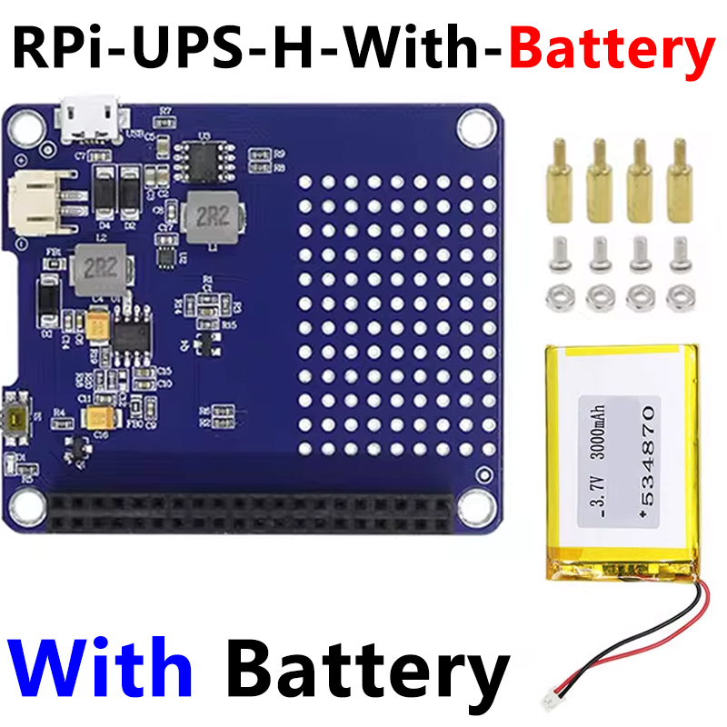 Raspberry Pi 4/5 UPS Uninterruptible Power Supply HAT Lithium Battery Module