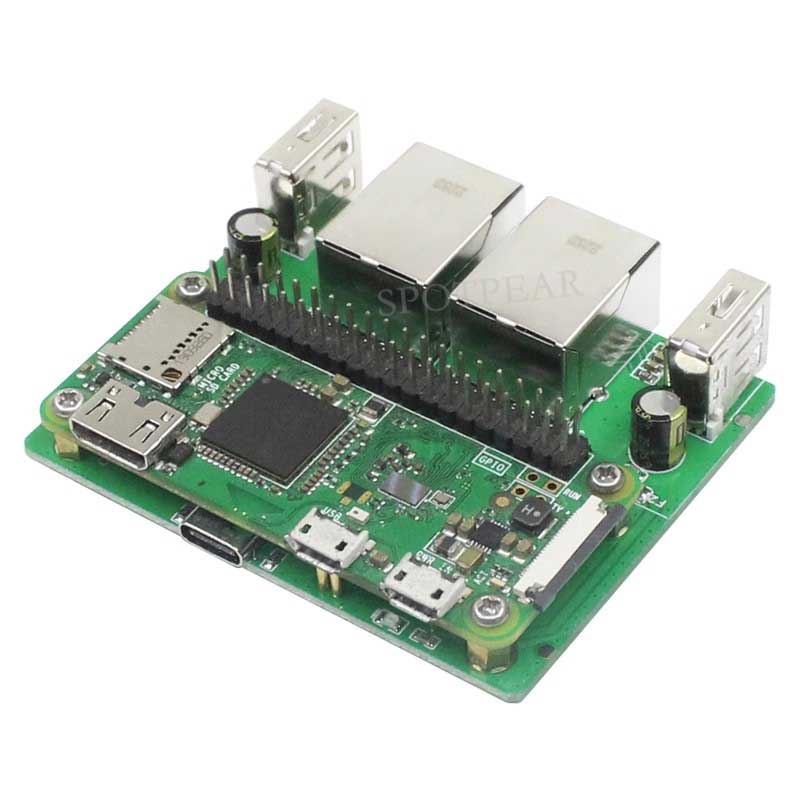 Raspberry Pi Zero 2W Dual Ethernet Expansion Board USB Hub Expansion RJ45