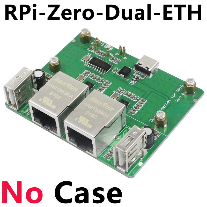 Raspberry Pi Zero 2W Dual Ethernet Expansion Board USB Hub Expansion RJ45