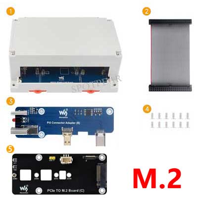 Raspberry Pi 4B/5 Industrial UART 2CH RS485 RS232 CAN FD HAT With Case For Installation of guide rails and hanging