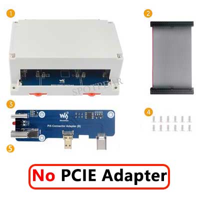 Raspberry Pi 4B/5 Industrial UART 2CH RS485 RS232 CAN FD HAT With Case For Installation of guide rails and hanging