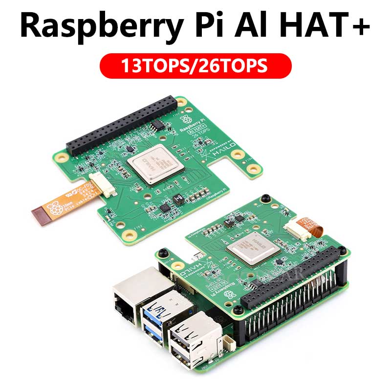 Raspberry Pi AI HAT+ Official Original Hailo-8/8L 13/26Tops For Pi5 PCIe M.2 Gen3