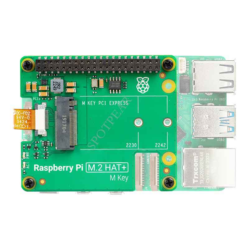 Raspberry Pi 5 Official Original PCIe to M.2 NVMe SSD Raspberry Pi M.2 HAT+ Board For Pi5