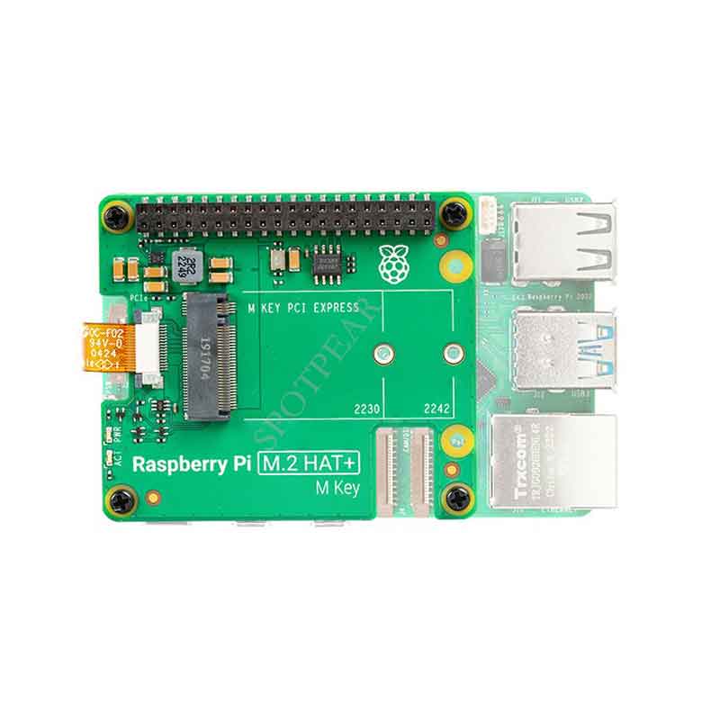 Raspberry Pi 5 Official Original PCIe to M.2 NVMe SSD Raspberry Pi M.2 HAT+ Board For Pi5