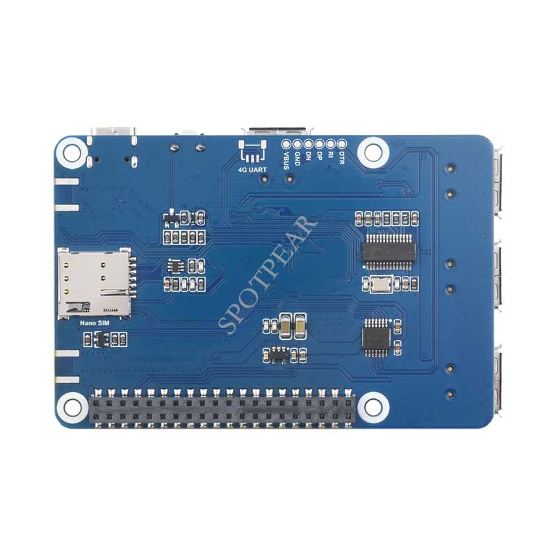 Raspberry Pi SIM7670G LTE-4G-Cat-1/GNSS/USB-HUB Expansion Board