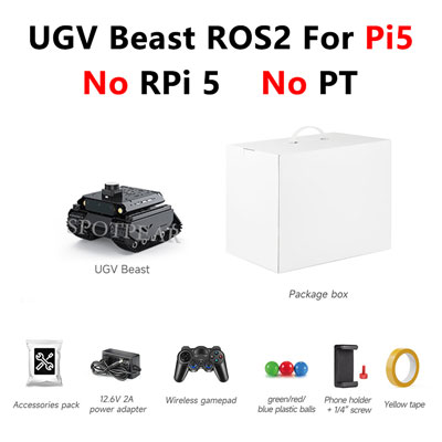 Raspberry Pi UGV Beast ROS2 PT AI OpenCV Robot Car MediaPipe