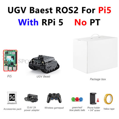 Raspberry Pi UGV Beast ROS2 PT AI OpenCV Robot Car MediaPipe