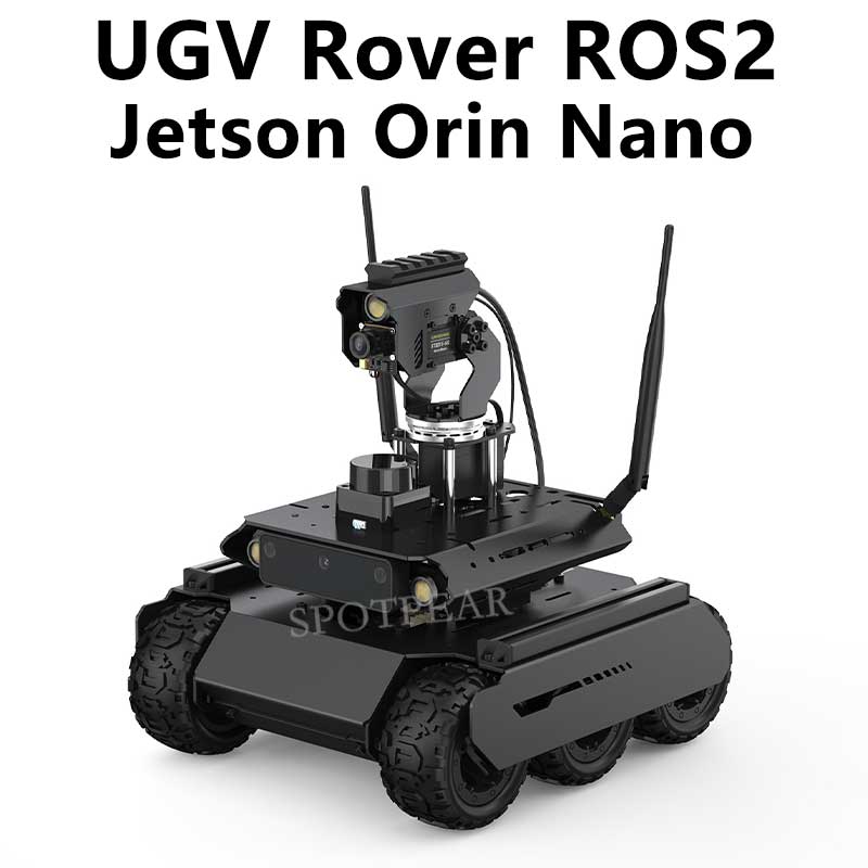 UGV Rover ROS2 PT AI OpenCV Robot Car MediaPipe For Jetson Orin Nano