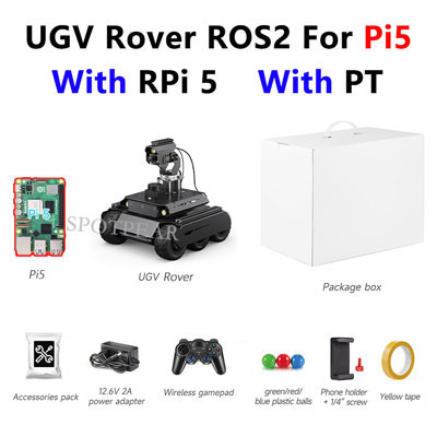 Raspberry Pi UGV Rover ROS2 PT AI OpenCV Robot Car MediaPipe