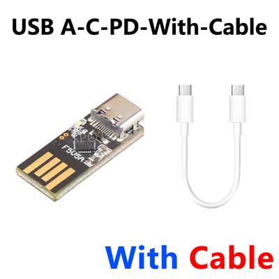 Raspberry Pi 5 USB A C Mini PD Trigger Activation Power Adapter To Solve Non-PD-Power system error warning