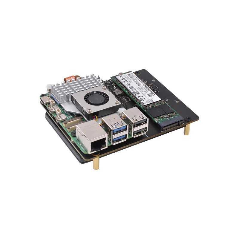 X1006 Raspberry Pi 5 PCIe To 2.5 SATA And M.2 KEY-B 2280 SSD/HDD Double-SATA (NOT BOOT From SATA/SSD