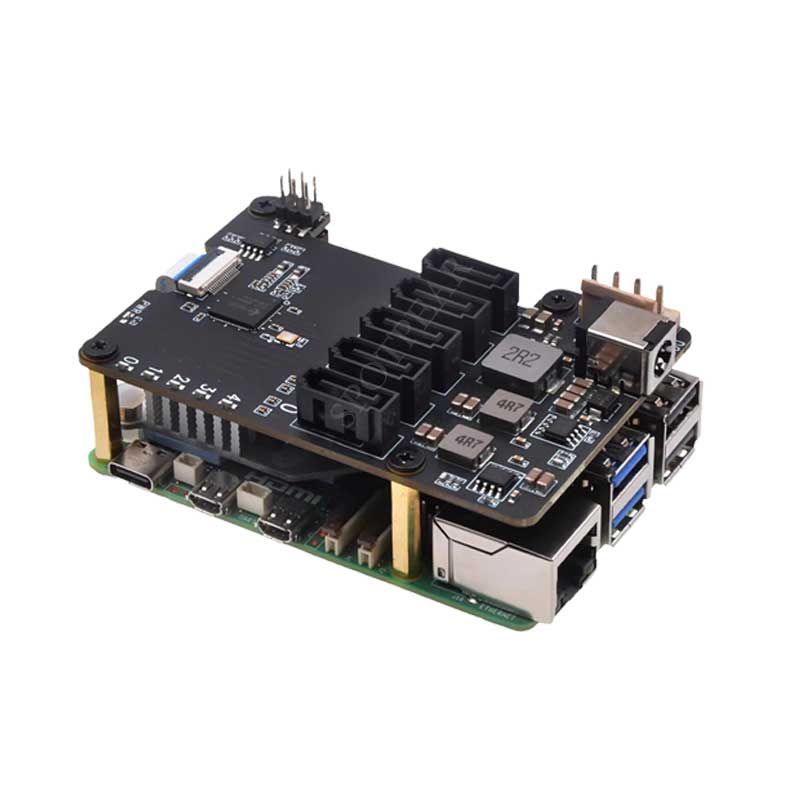 X1009 Raspberry Pi 5 PCIe To 5-Port SATA  SATA3.0 (NOT BOOT From SATA)