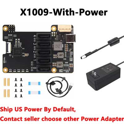 X1009 Raspberry Pi 5 PCIe To 5-Port SATA  SATA3.0 (NOT BOOT From SATA)